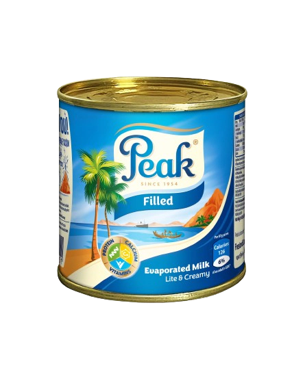 Peak Evaporated Tin Milk 140ml can